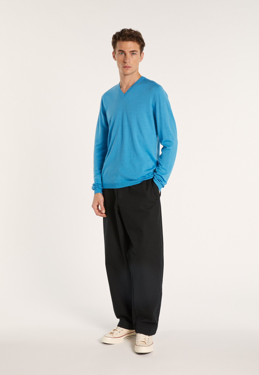 Merino wool V-neck sweater - Elmo