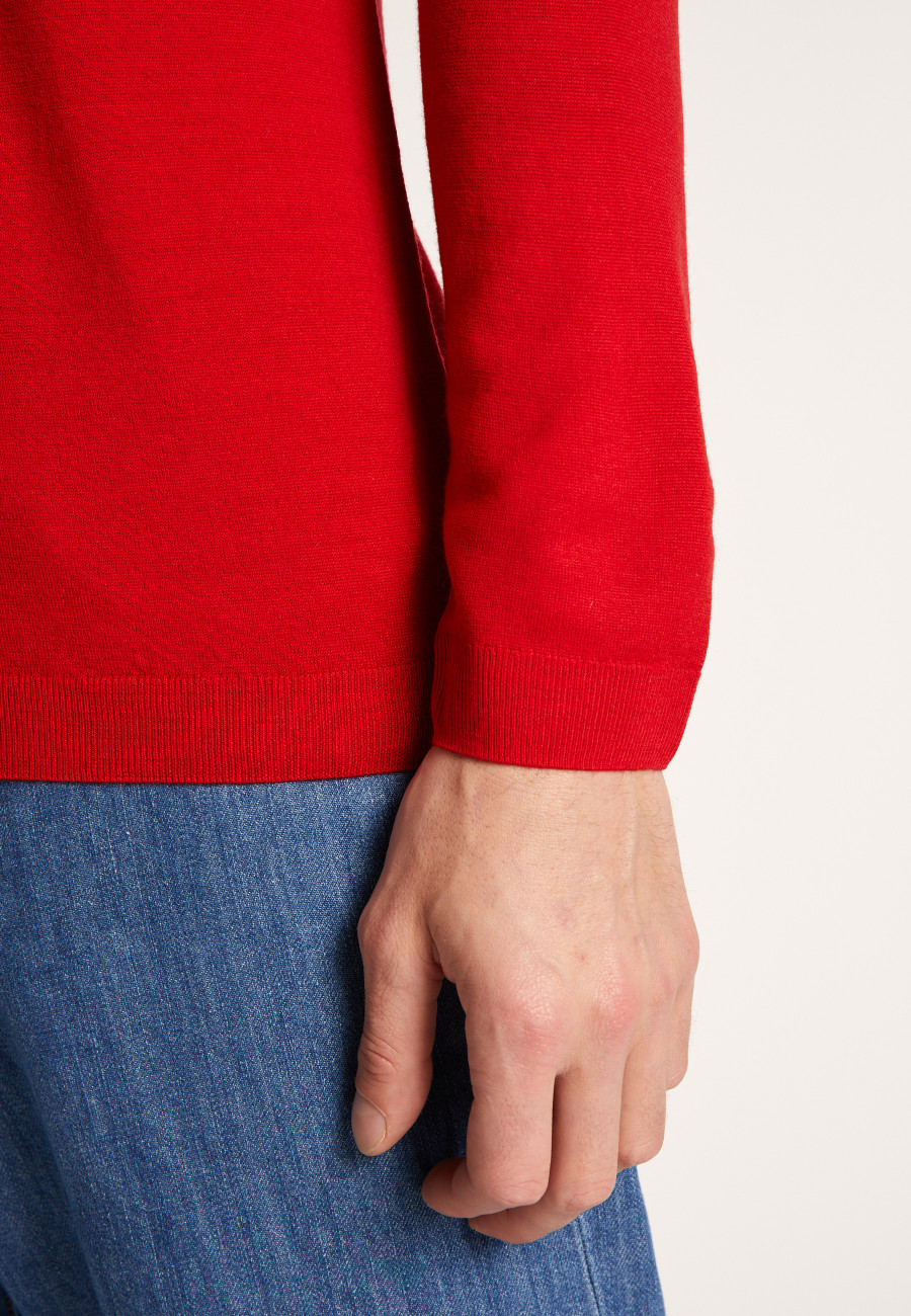 Merino wool V-neck sweater - Elmo