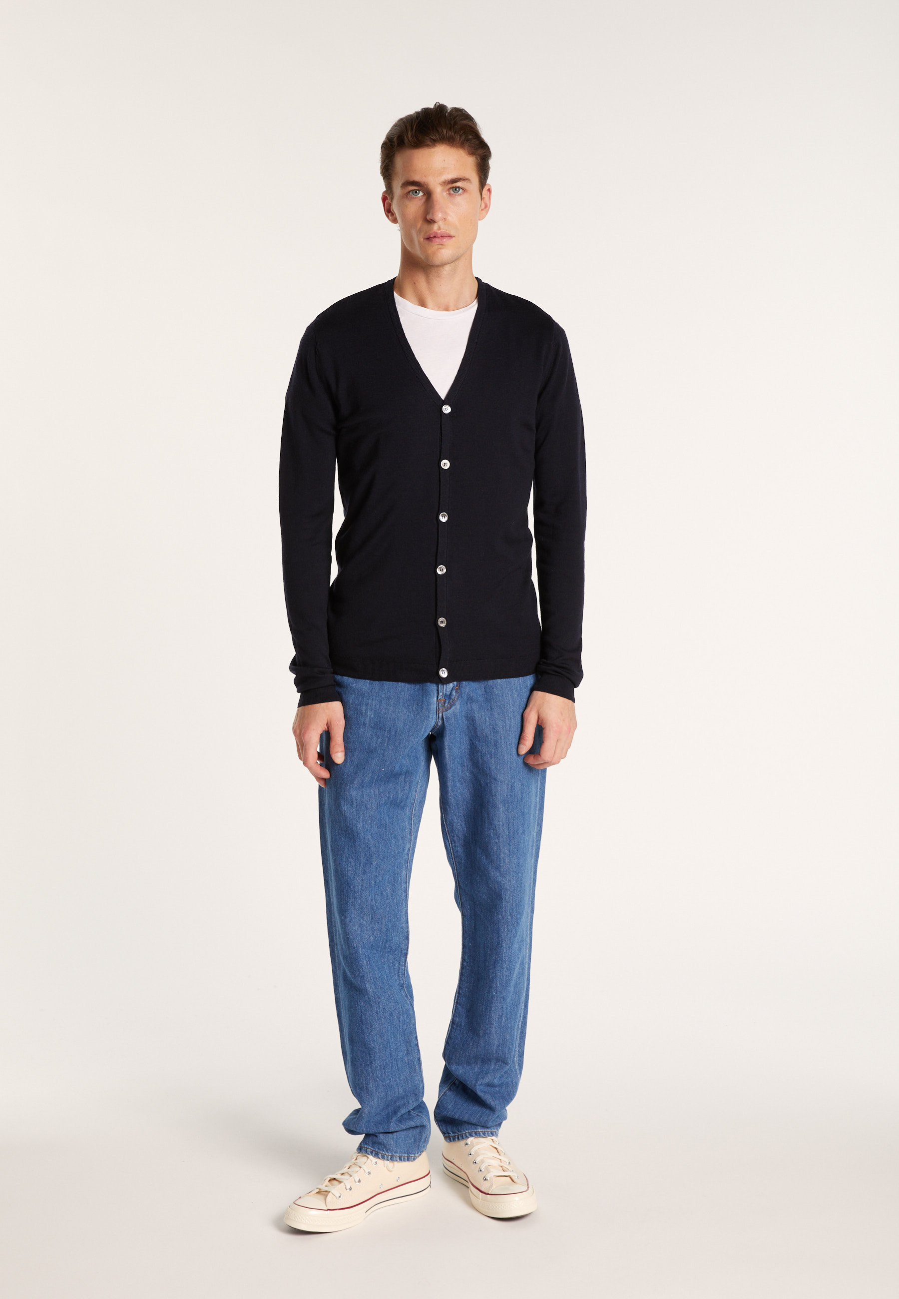 Buttoned wool cardigan - Brad