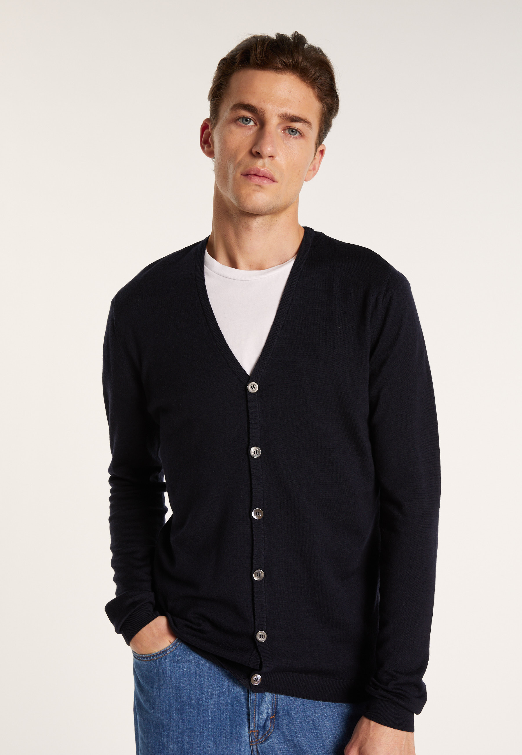 Buttoned wool cardigan - Brad