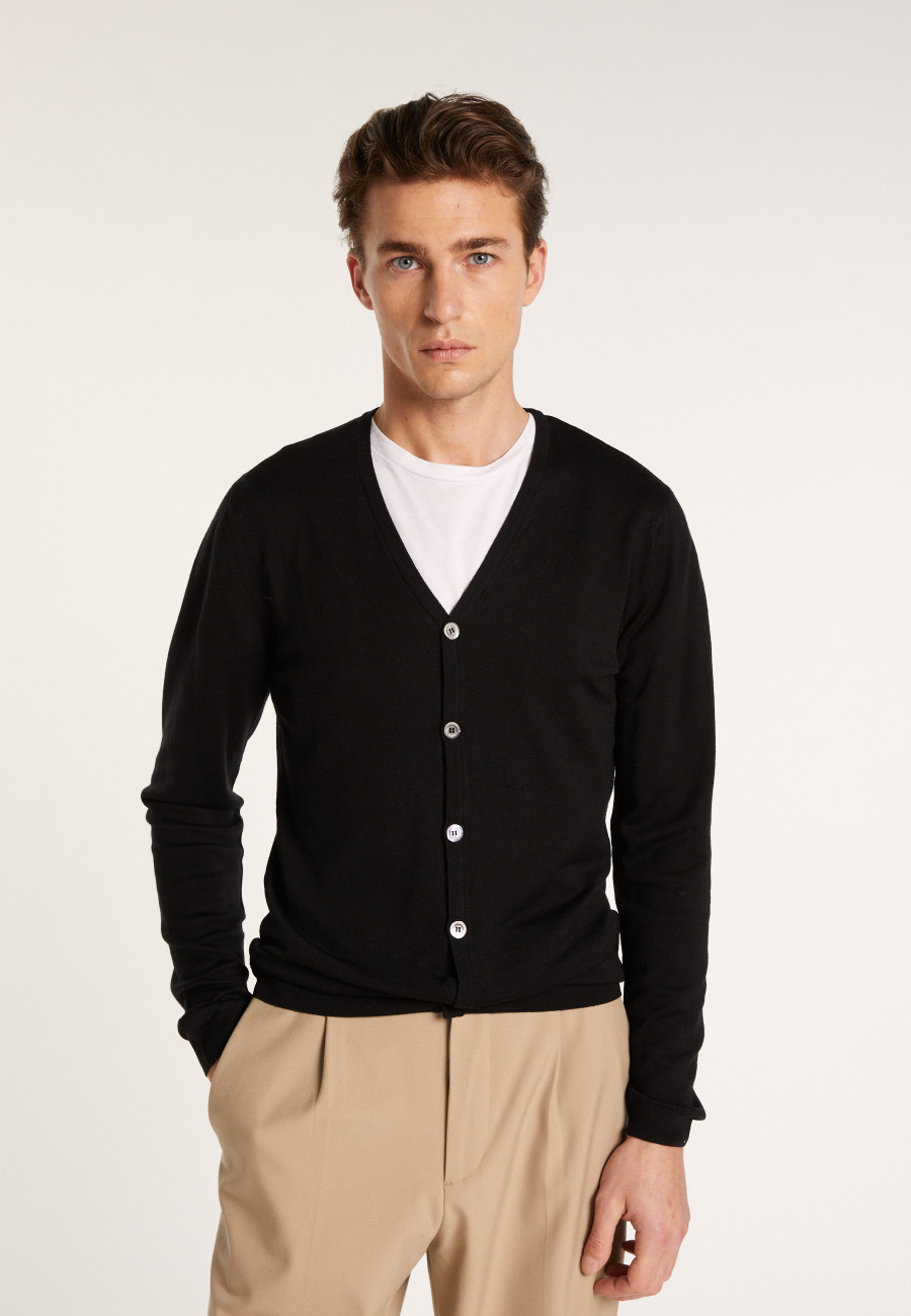 100% wool cardigan - Etienne