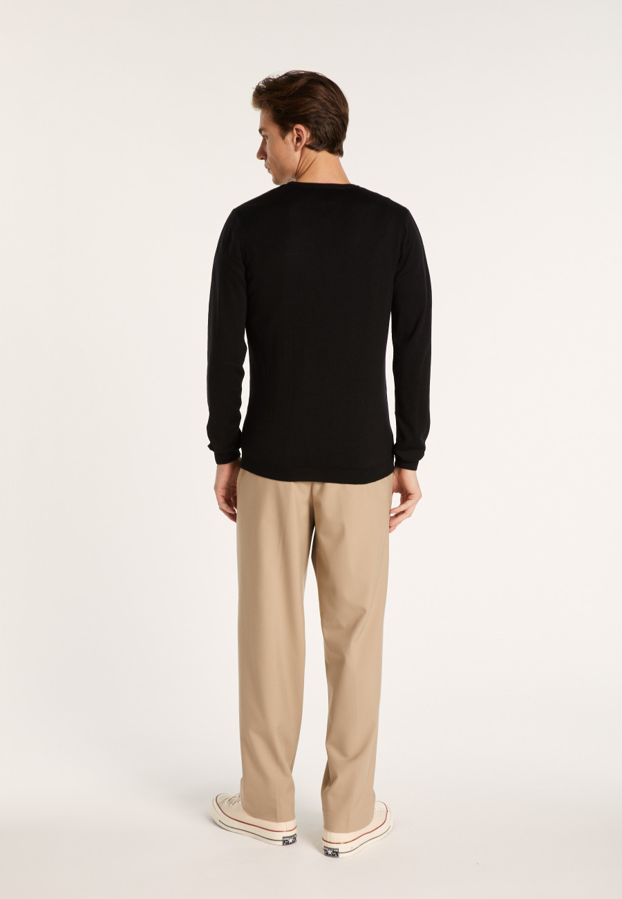 Button-down cardigan in merino wool - Etienne