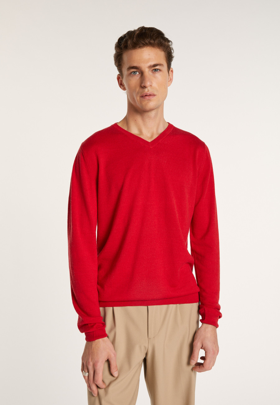 V-neck sweater in cashmere and linen - Banderas
