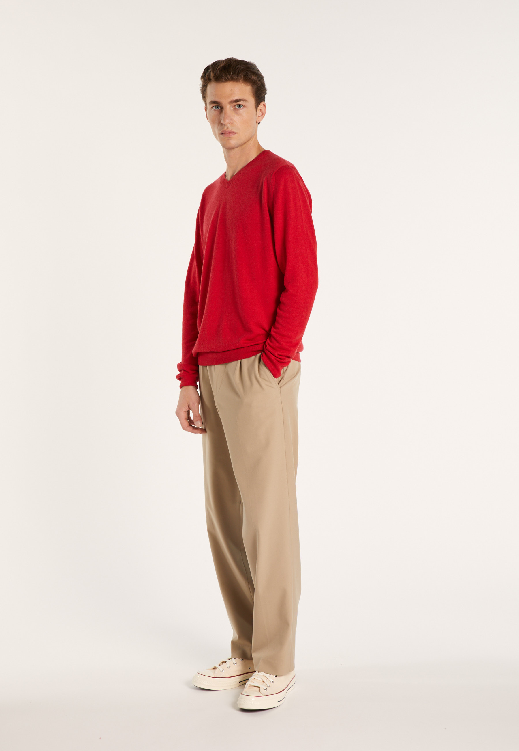 Pull col rond en cachemire et lin - Bandit 6880