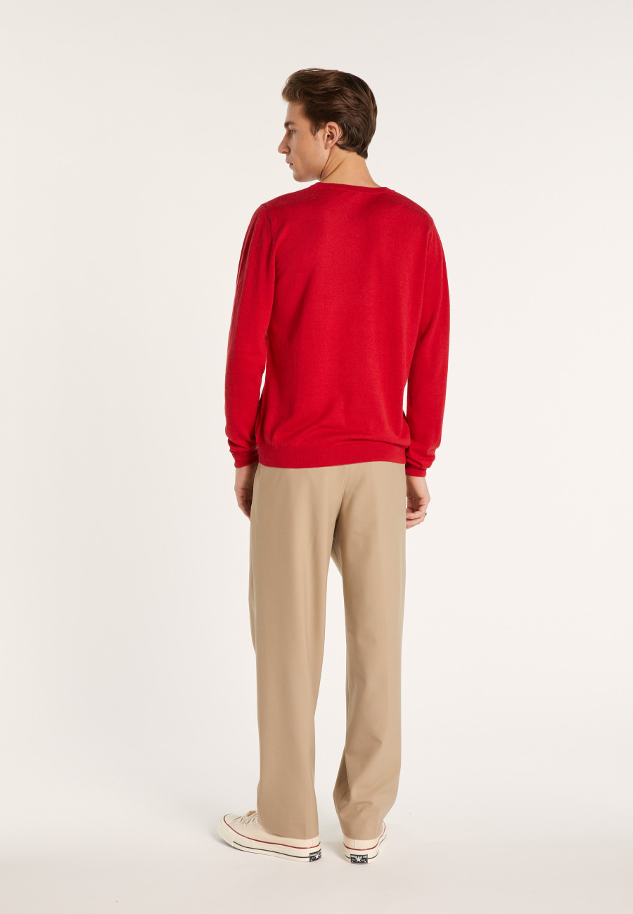 V-neck sweater in cashmere and linen - Banderas