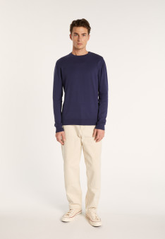 Cotton button shoulder sweater - Bonze
