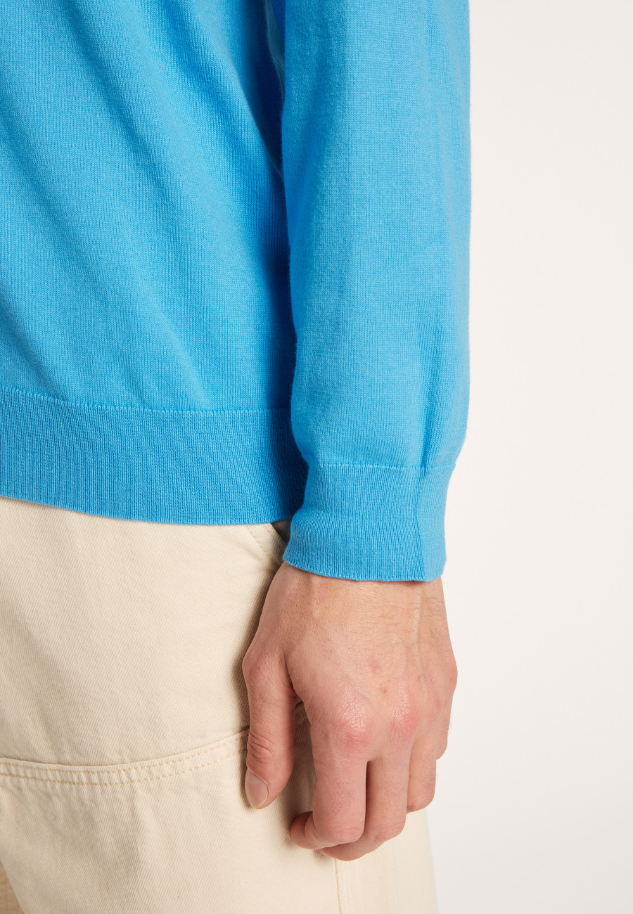 V-neck sweater in natural cotton - Bouddi