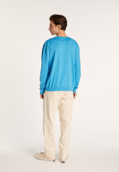 BOUDA PULL COL V EN COTON NATUREL