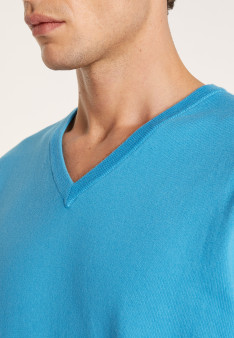 BOUDA PULL COL V EN COTON NATUREL