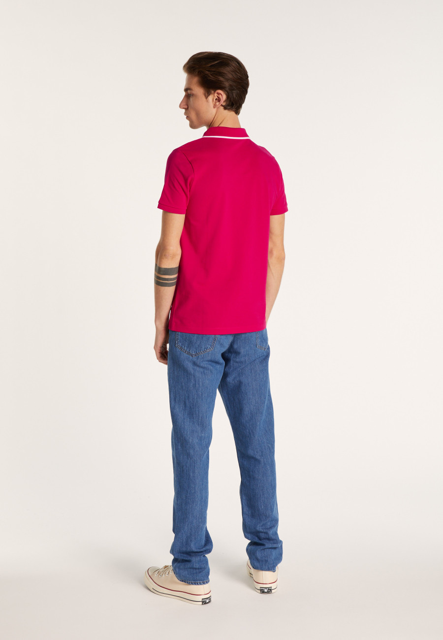 Short-sleeved cotton pique polo shirt - Babelle