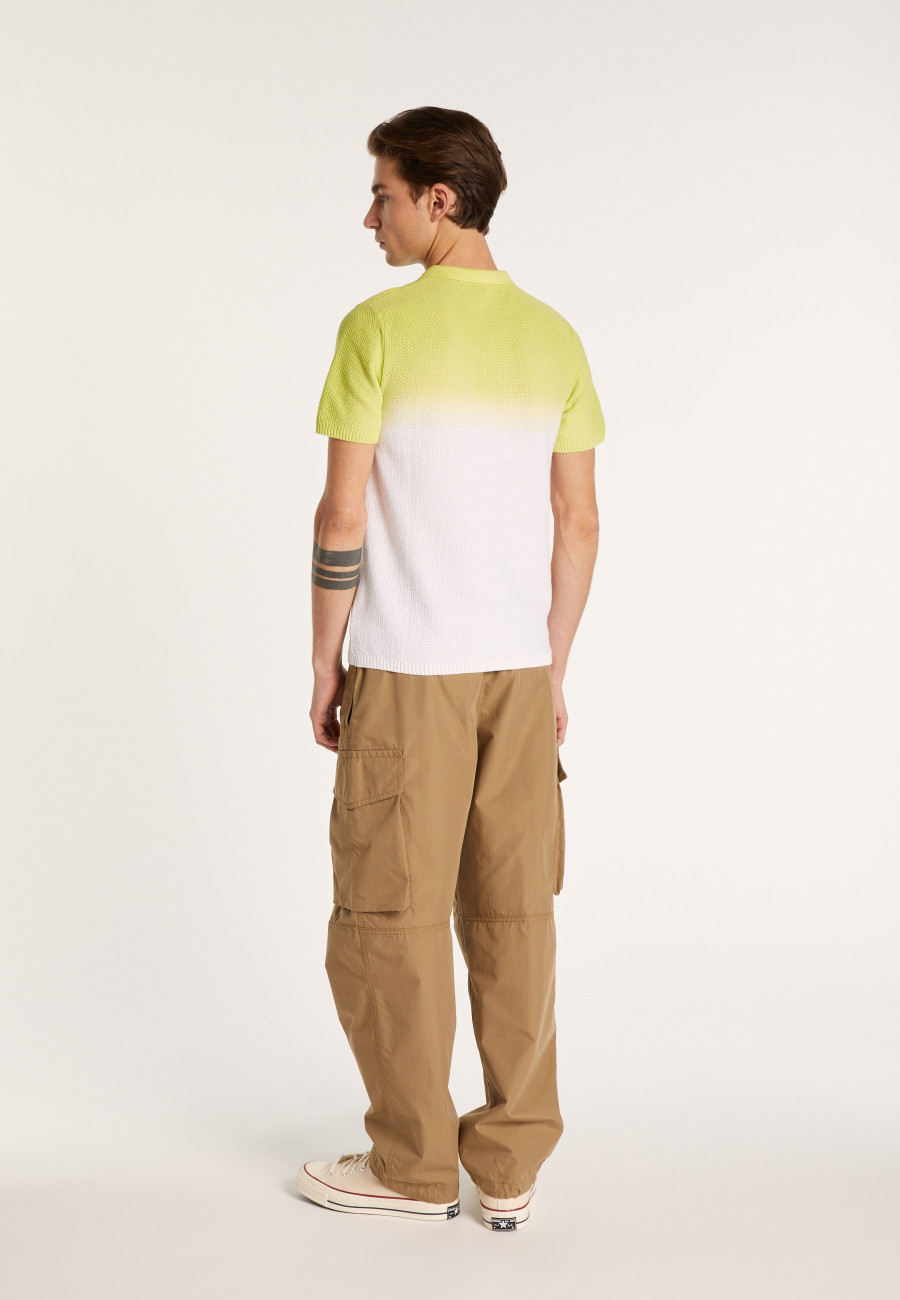 Gradient cotton and linen polo shirt - Django