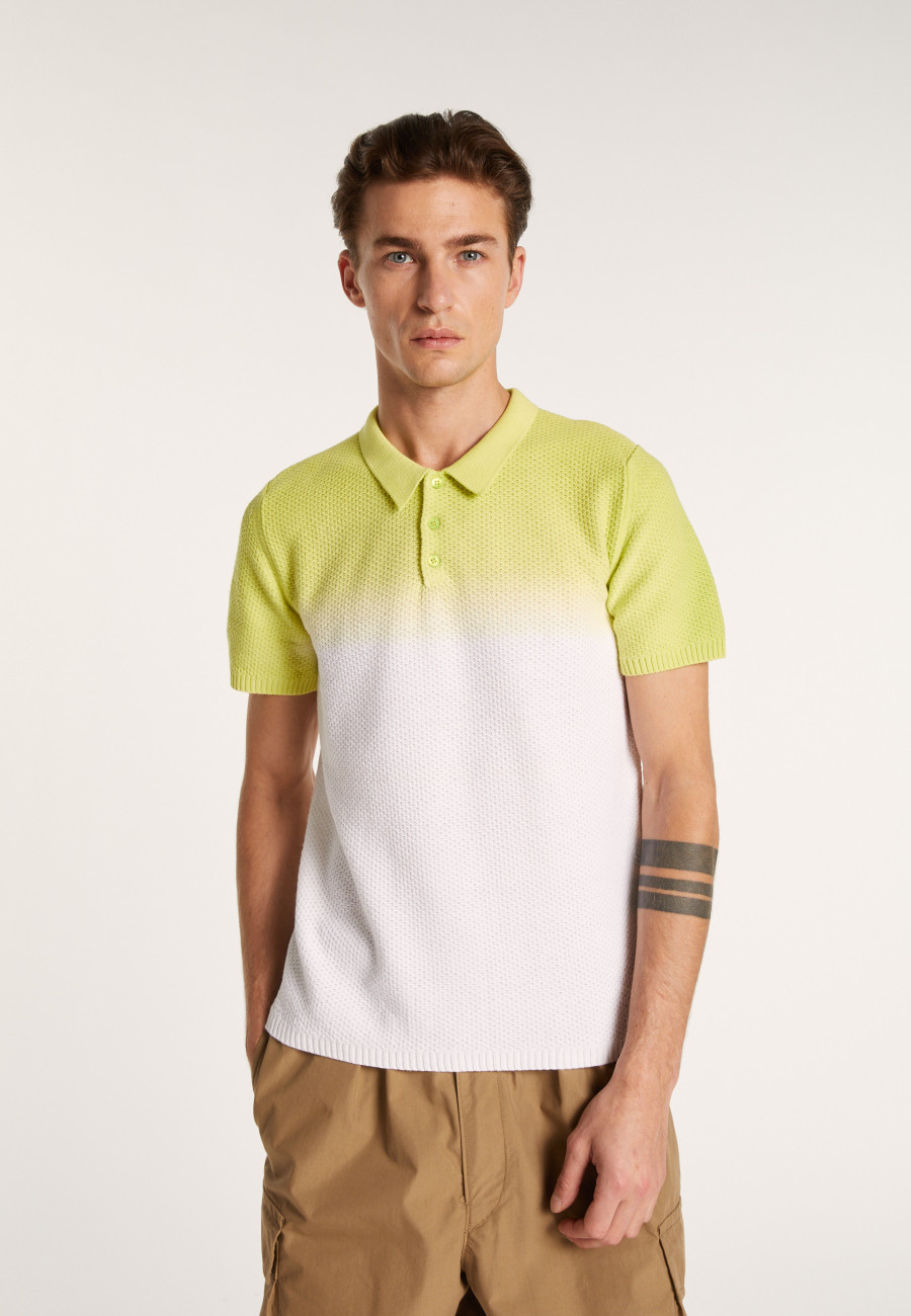 Gradient cotton and linen polo shirt - Django
