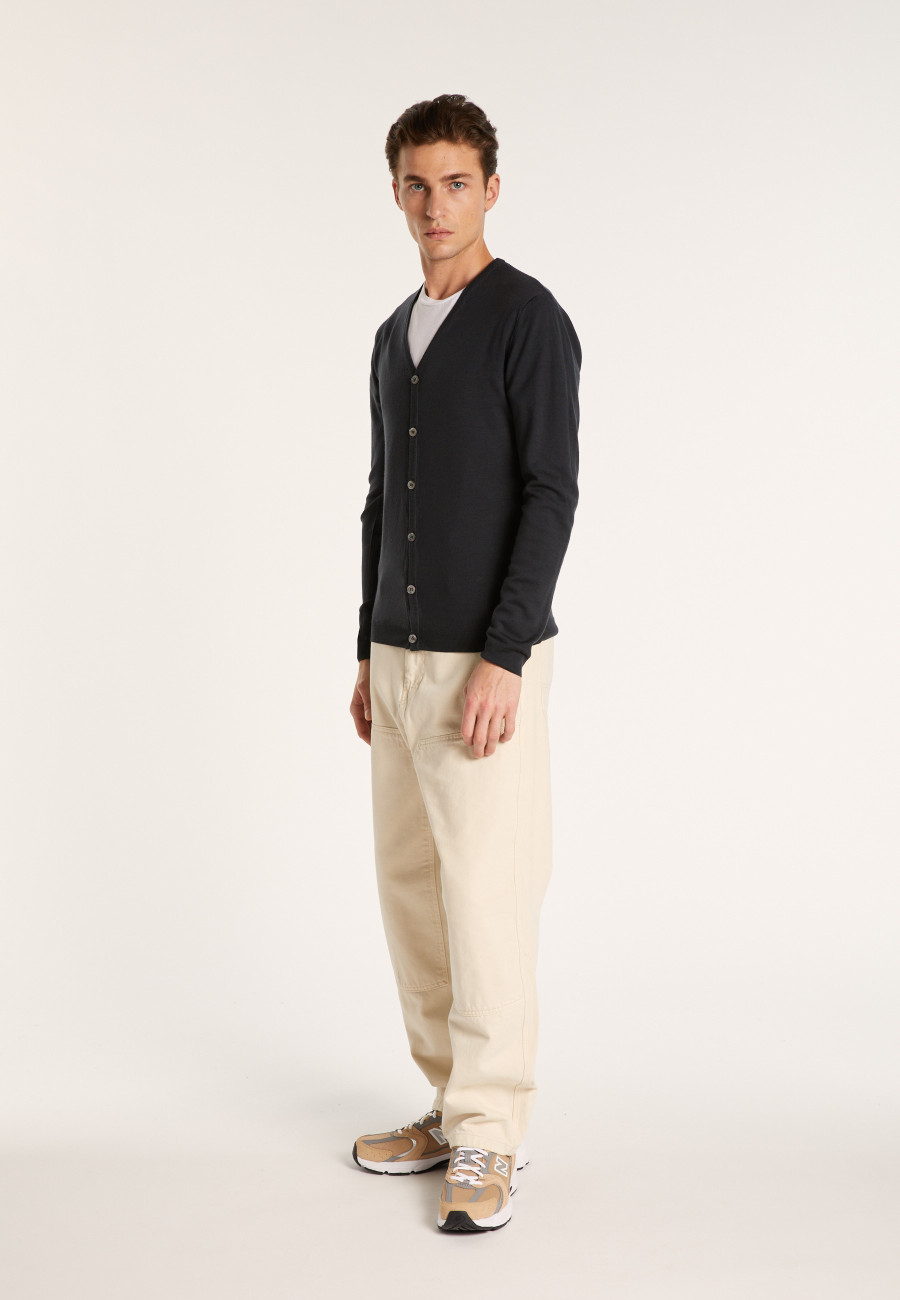 Buttoned wool cardigan - Etienne