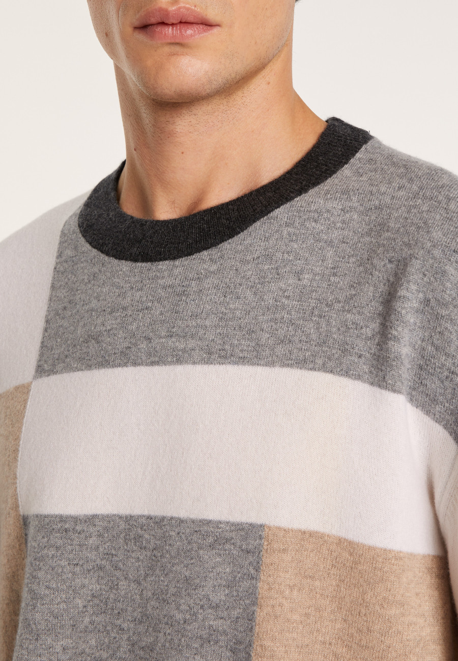 Pull motifs géométriques en cachemire - Lima