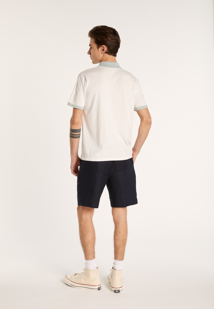 Two-tone organic cotton polo shirt - Ignacio