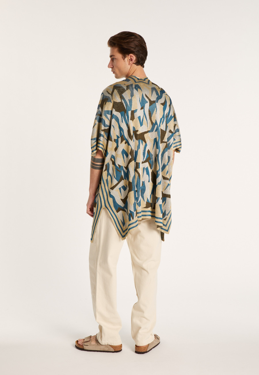 Unisex jacket in flamed linen - Gunay