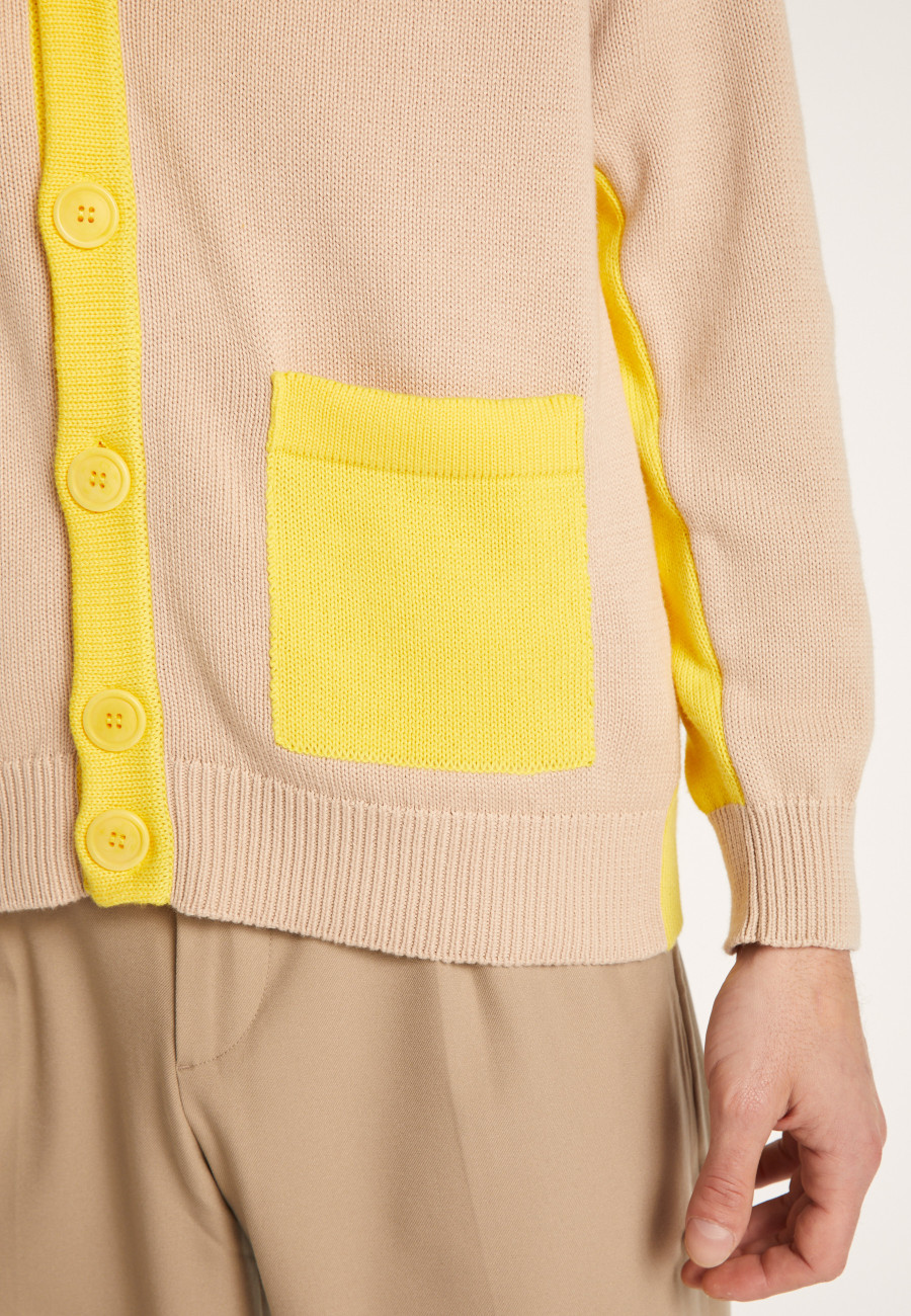 Gilet bicolore en gros coton - Pierra