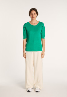 Round-neck slub linen T-shirt - Bonnie
