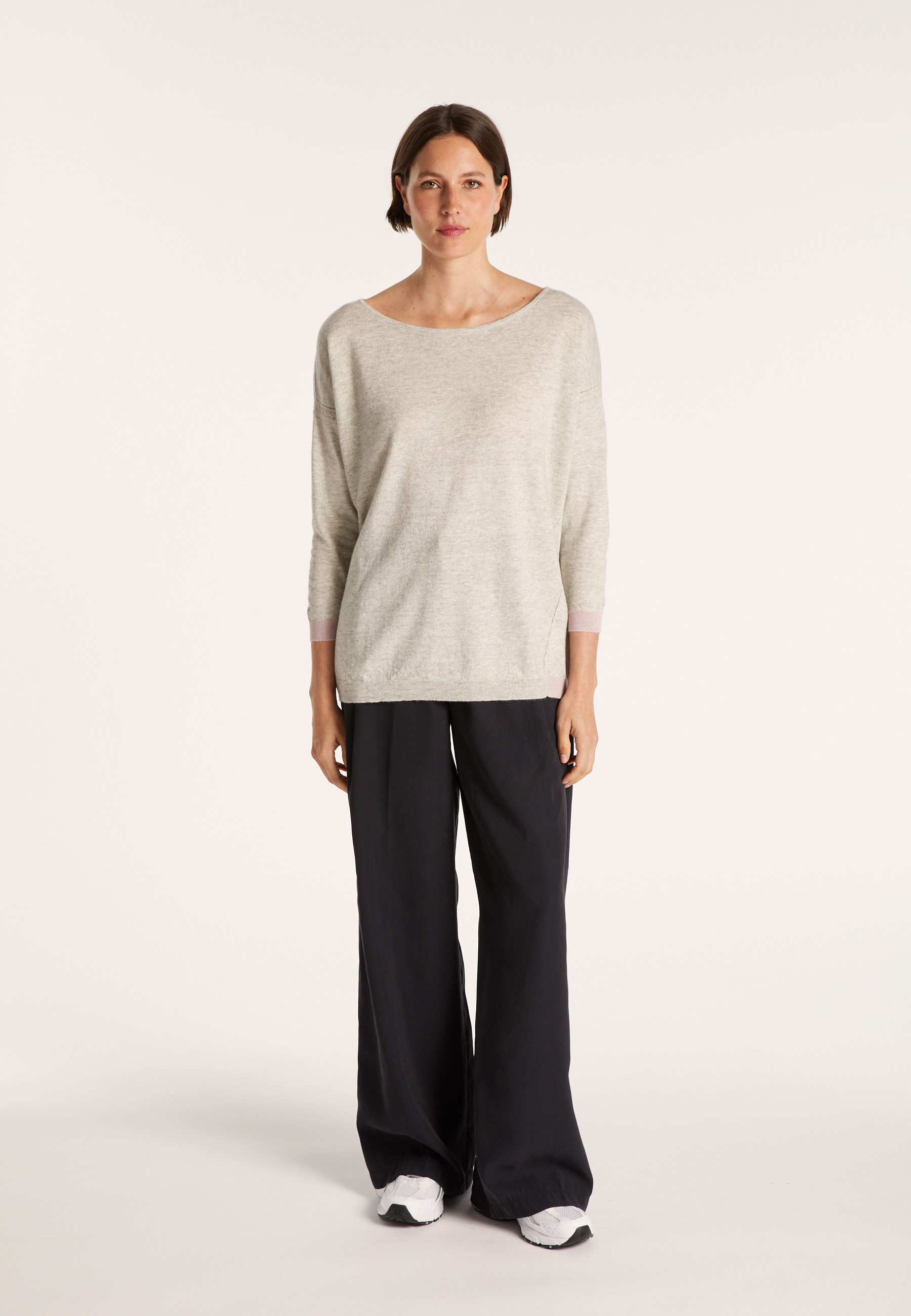 Pull col large en cachemire et lin - Jacotte