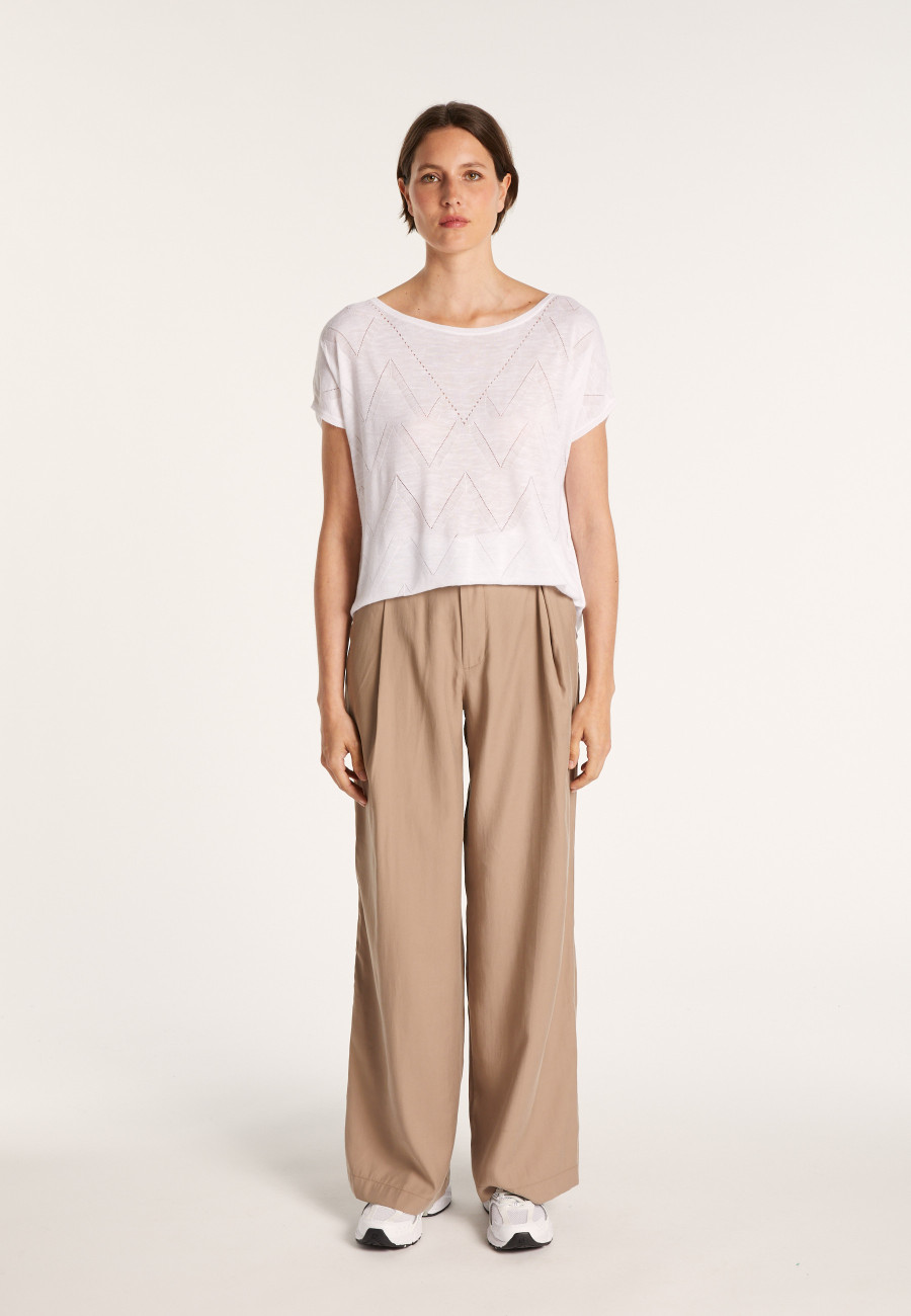 Long flamed linen T-shirt - Colinna