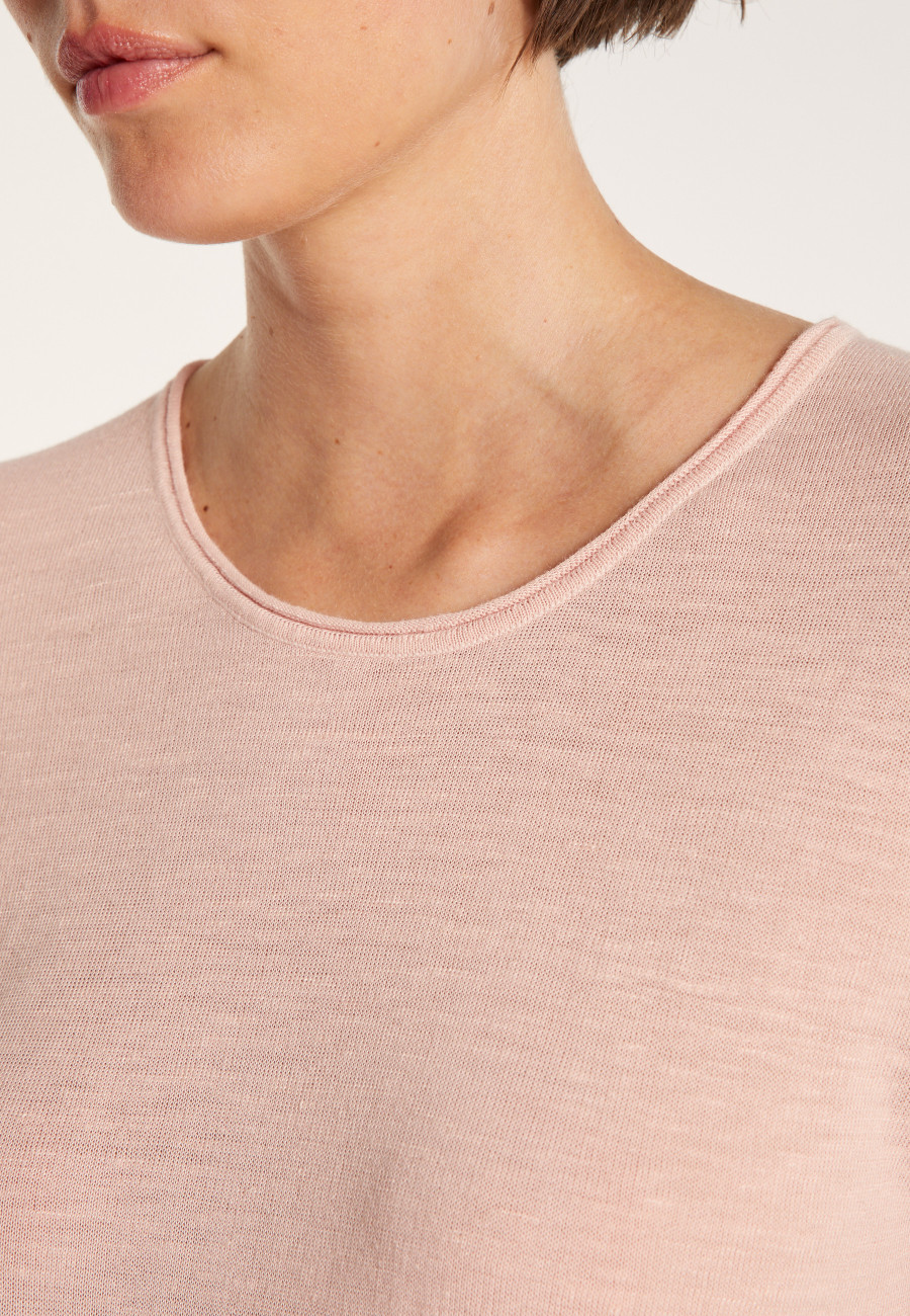 Round-neck T-shirt with elbow-length sleeves - MADY