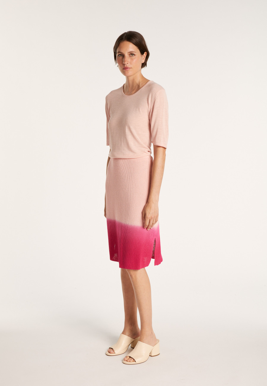 Round-neck T-shirt with elbow-length sleeves - MADY