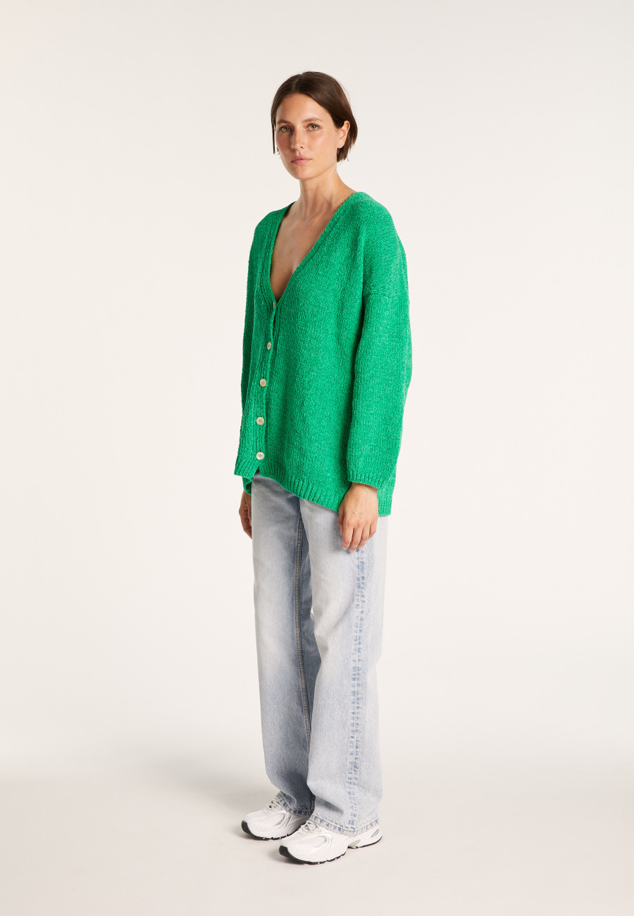 Cardigan Tamanho de veludo de algodão - Mounia