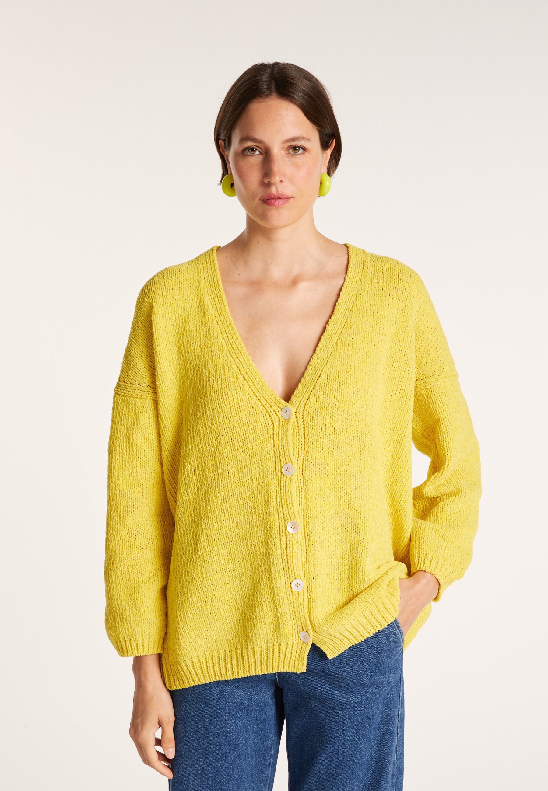 Pull en coton col V - Mariette