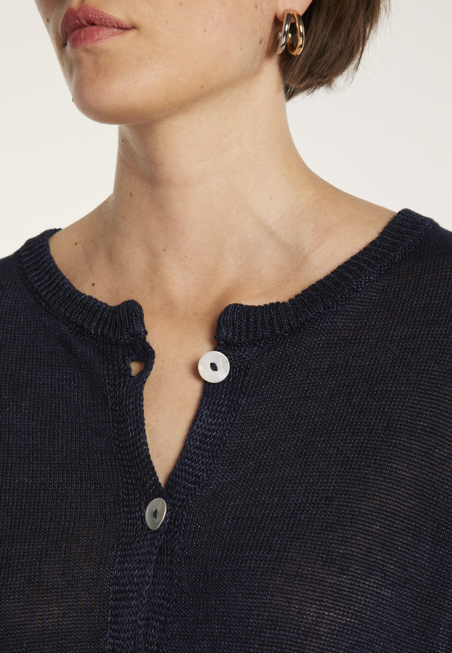 Colete de linho com cordão - Mellia