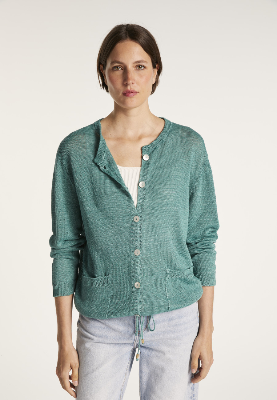 Colete de linho com cordão - Mellia