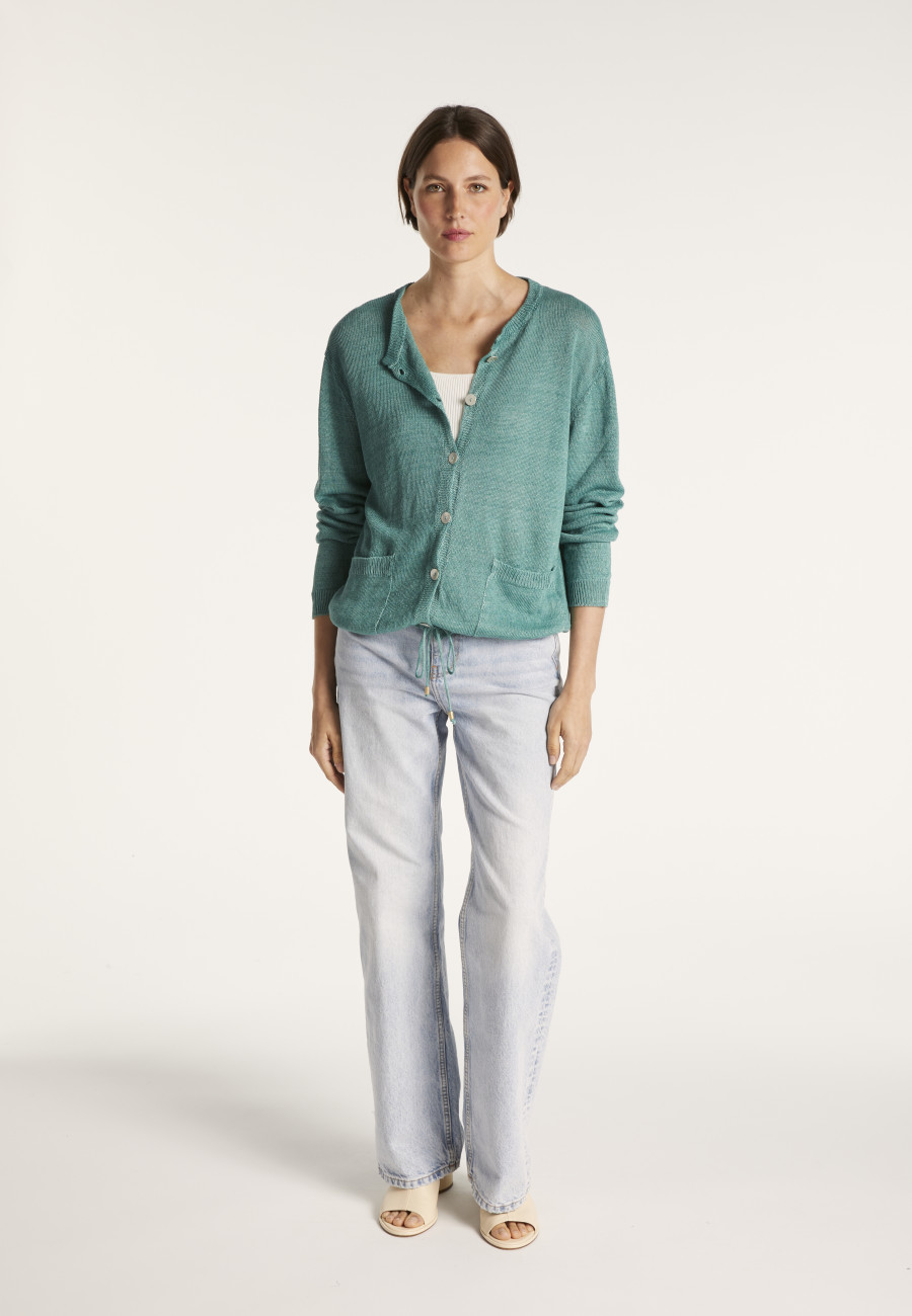 Colete de linho com cordão - Mellia