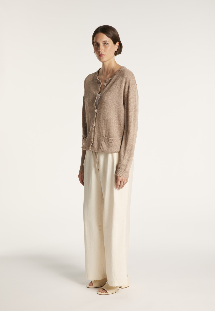 Gilet avec cordon en lin - Mellia