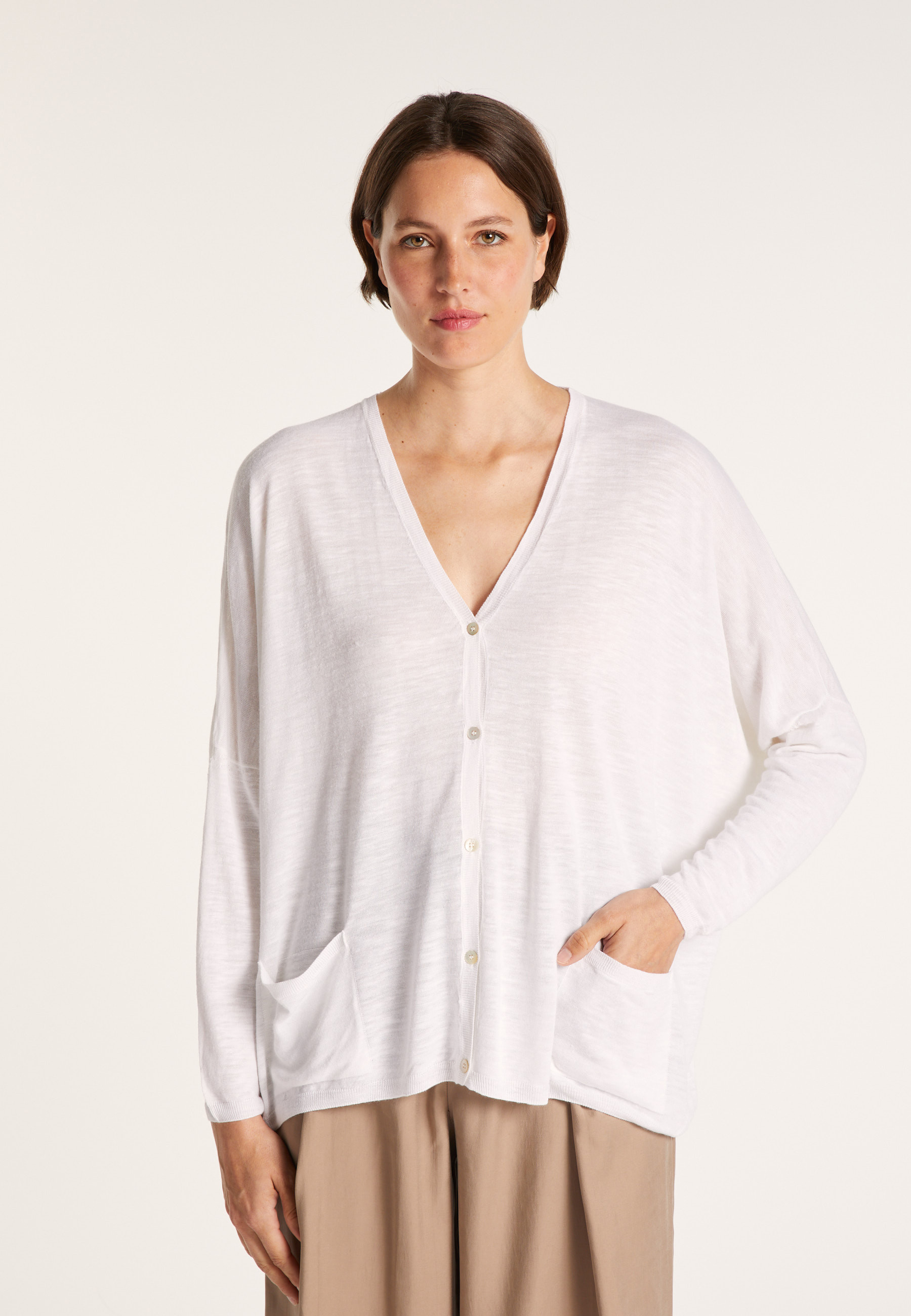 Long gilet en lin - Ballon 6800