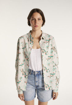 Chemise en coton Maison Montagut x Maison Martin Morel - Malaisie 6573 MMM - 23 Vert clair