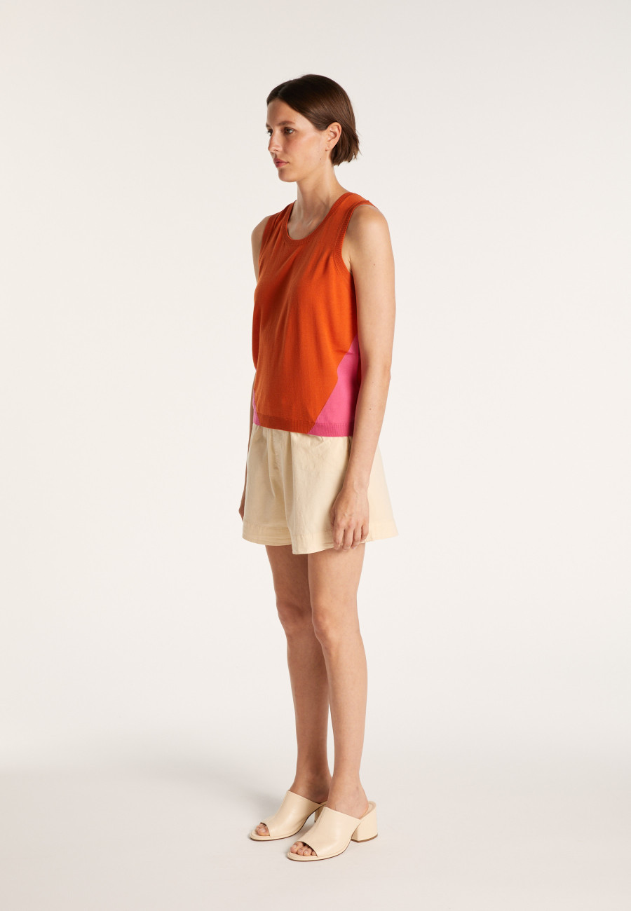 Two-tone wool vest - JONC