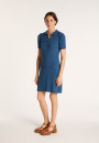 Robe col polo en coton - Jacee 6410 noir - 01 Noir