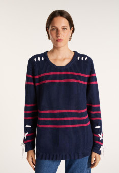 Pull en coton à cordes - Jerôme 6561 Plage/Mimosa - 13 beige moyen