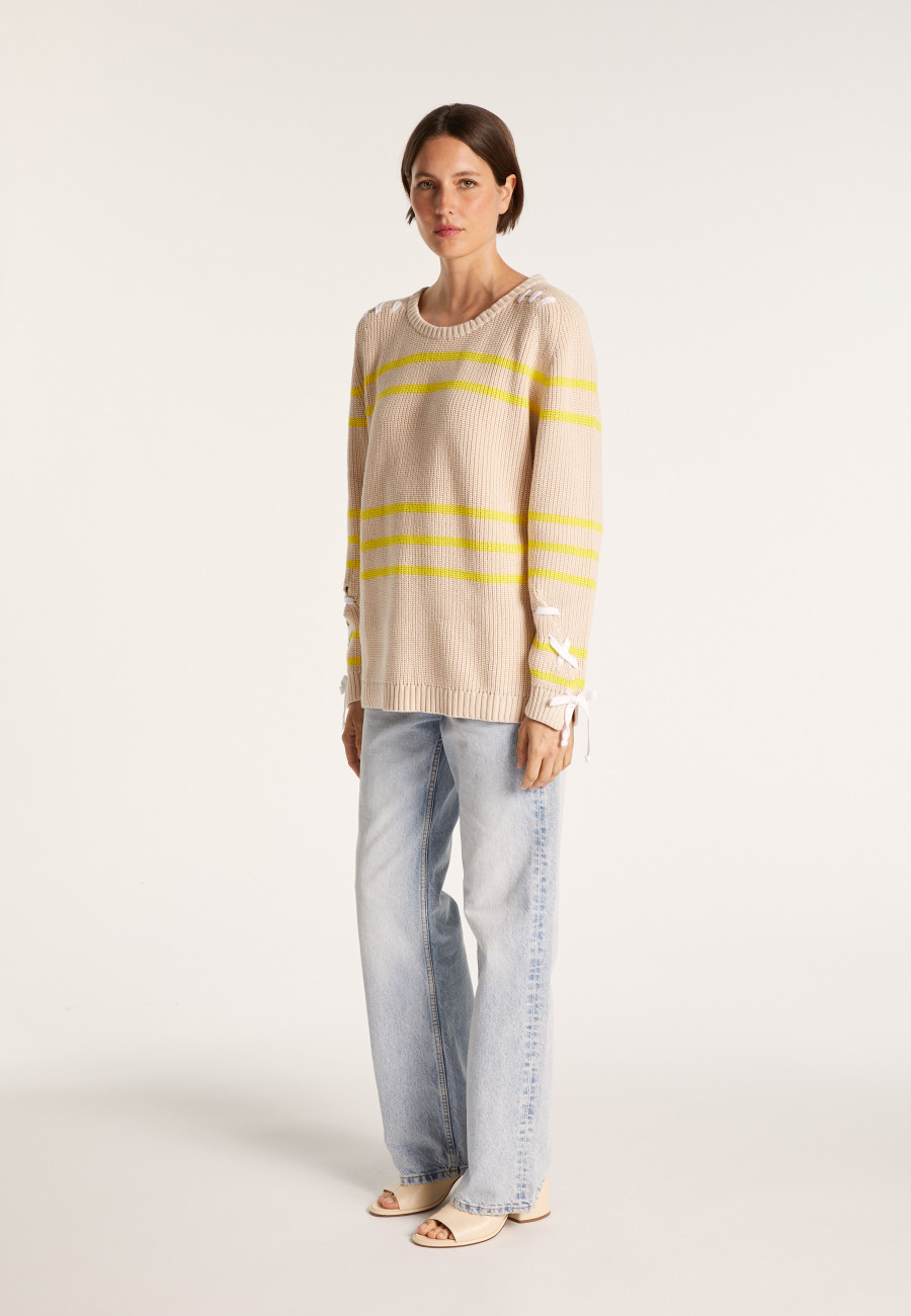Cotton jumper with cord - JERÔME