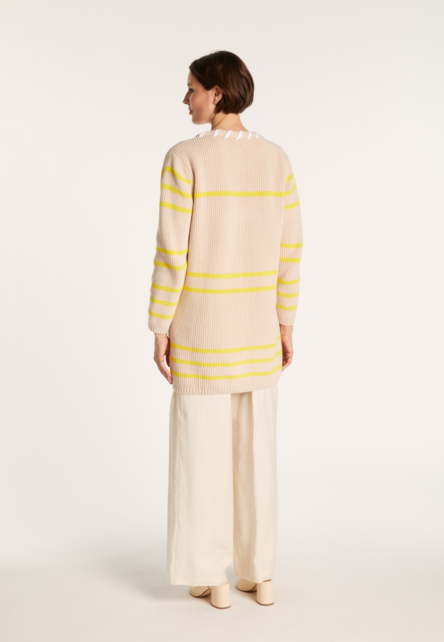 Long cardigan with cord - JOSHUA