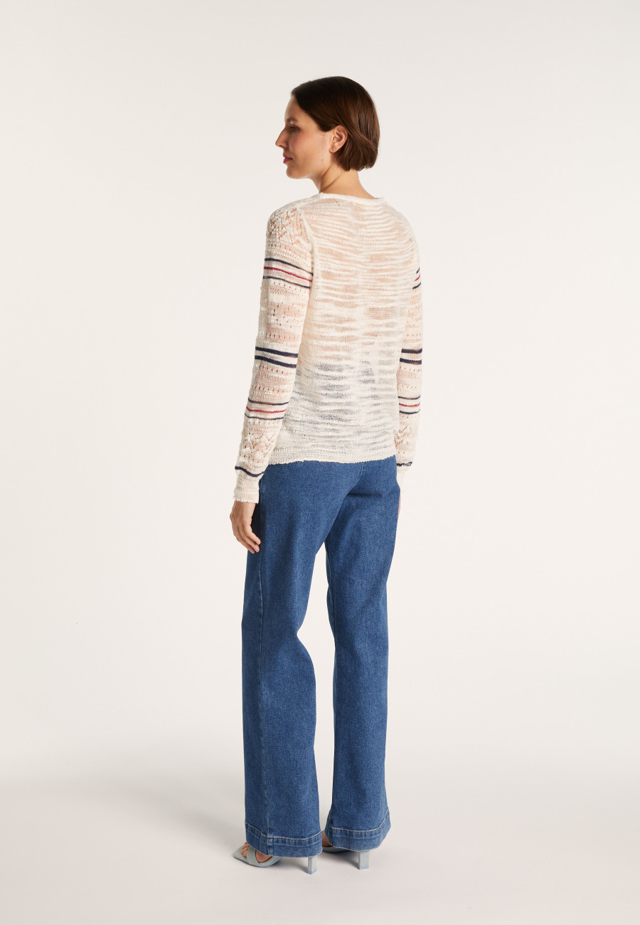 Striped crochet jumper - JANIS