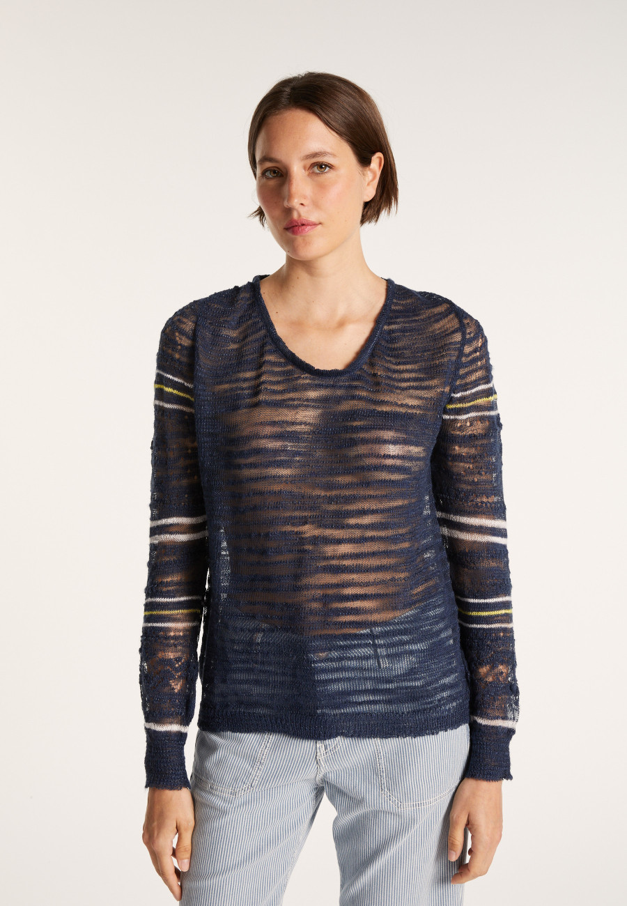 Striped crochet jumper - JANIS