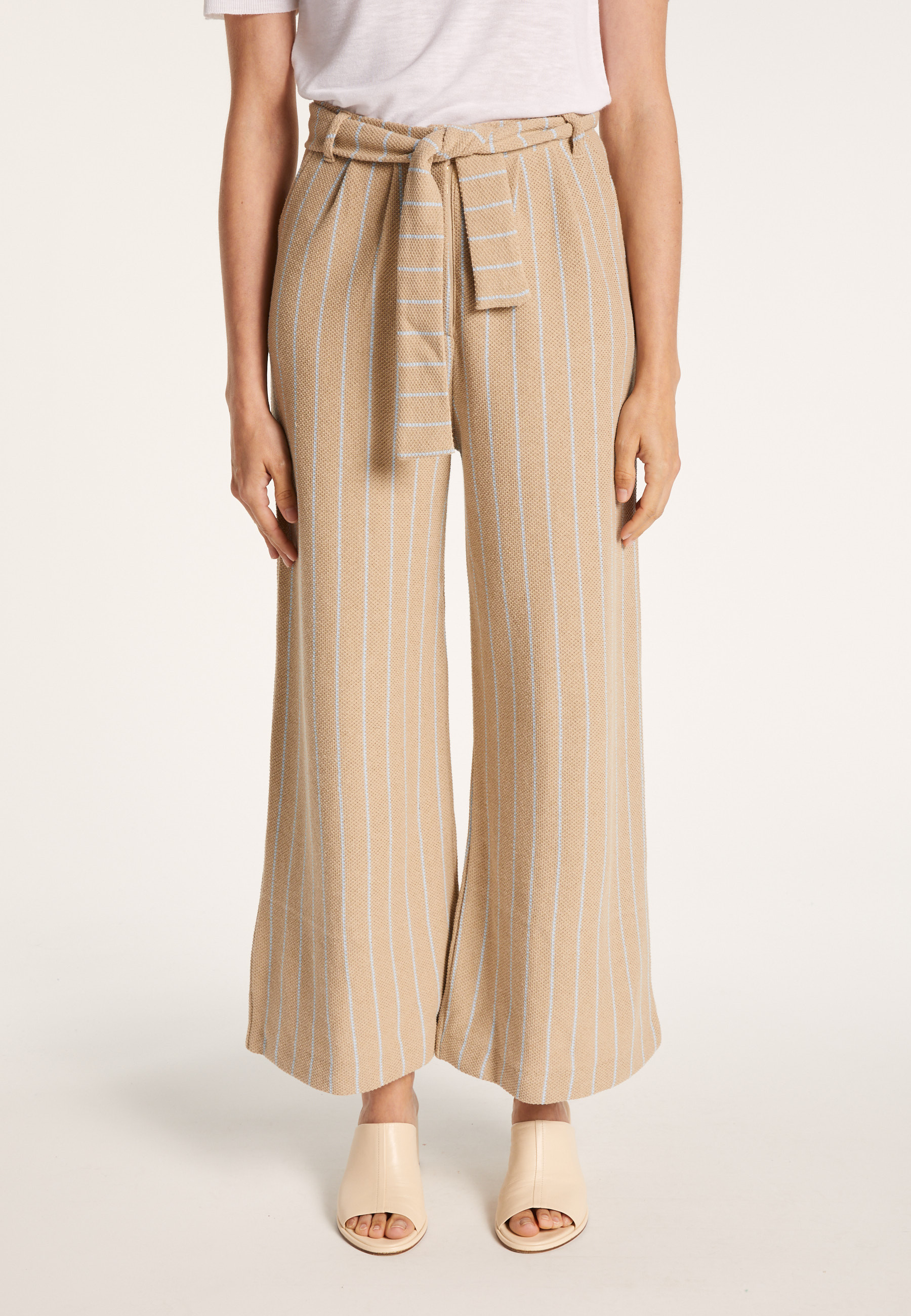 Pantalon large en coton - Joseph 6534 Plage/Mistral - 13 beige moyen