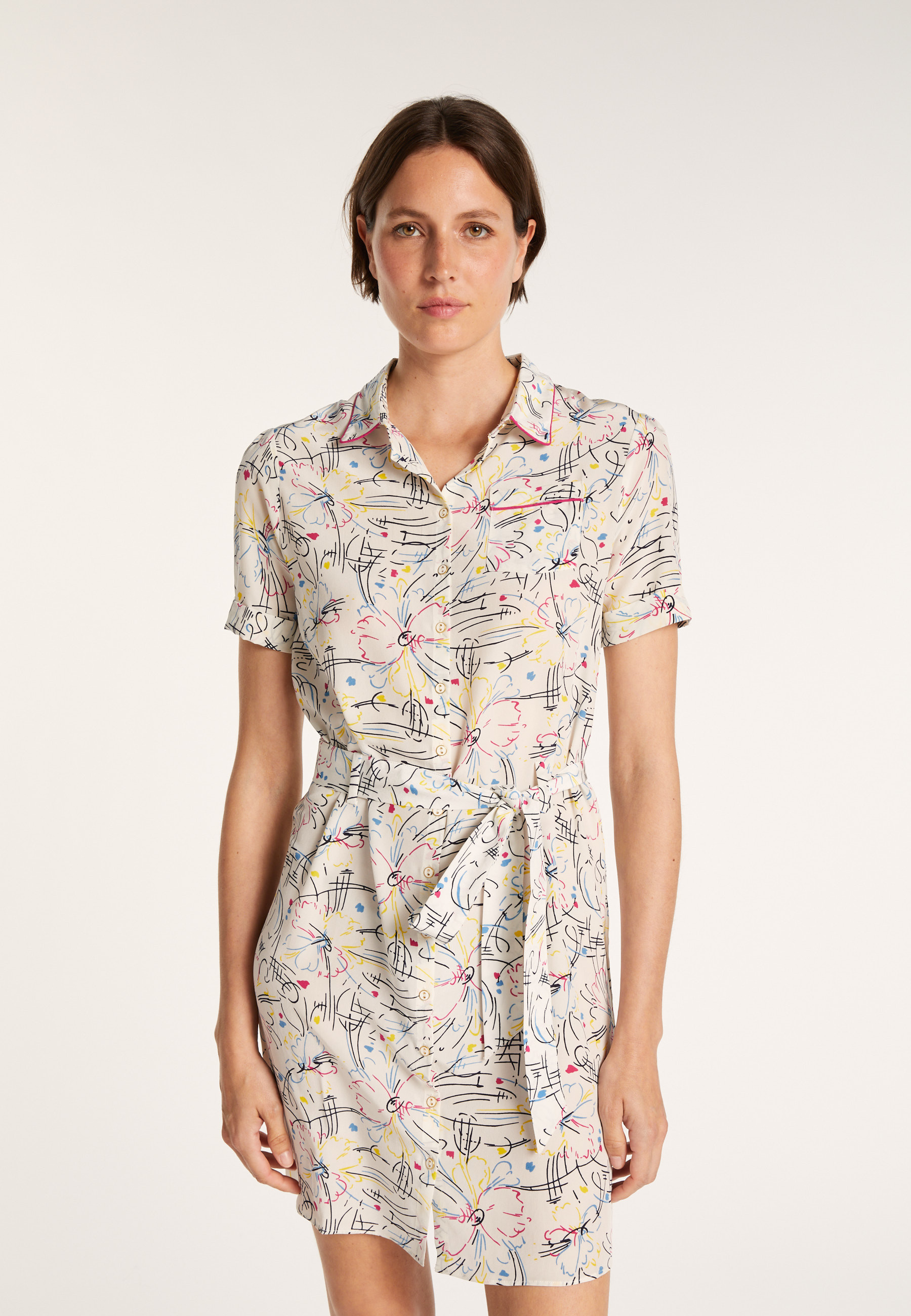 Robe chemise en crêpe de soie Maison Montagut x Maison Martin Morel - Jade