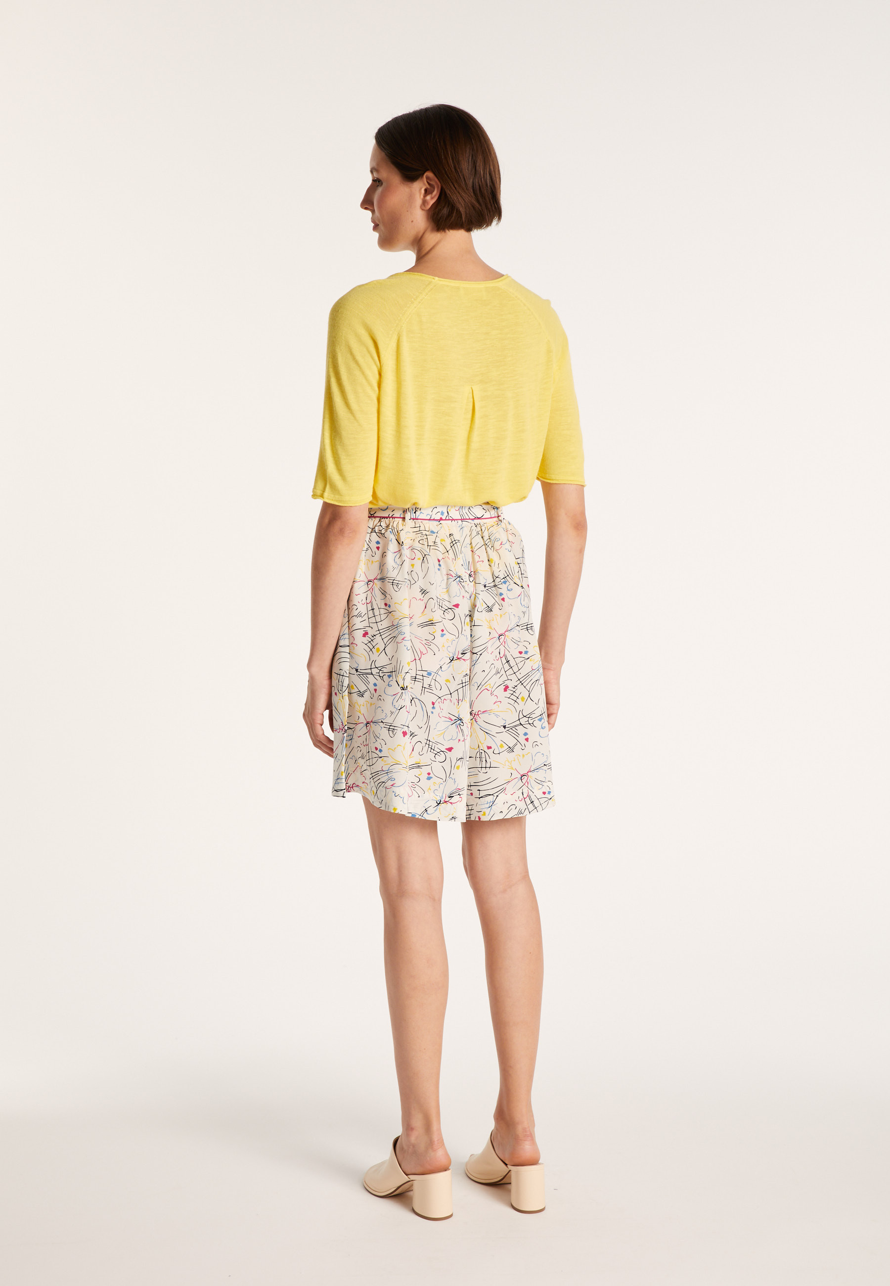 Jupe-culotte en crêpe de soie Maison Montagut x Maison Martin Morel - Jota 6574  MMM - 86 Multicolore