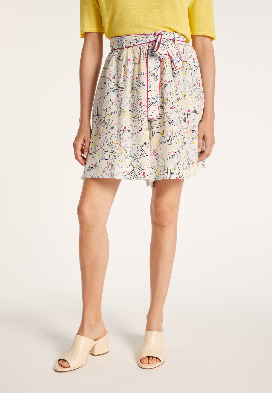 Maison Montagut x Maison Martin Morel silk crepe culotte skirt - JOTA