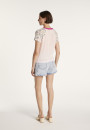 T-shirt bi-matières soie et coton - Jimmy 6579 nymphe fushia - 24 Rose clair