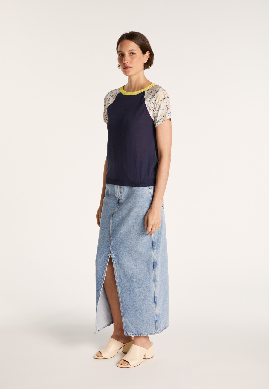 T-shirt soie et coton Maison Montagut x Maison Martin Morel - Jimmy