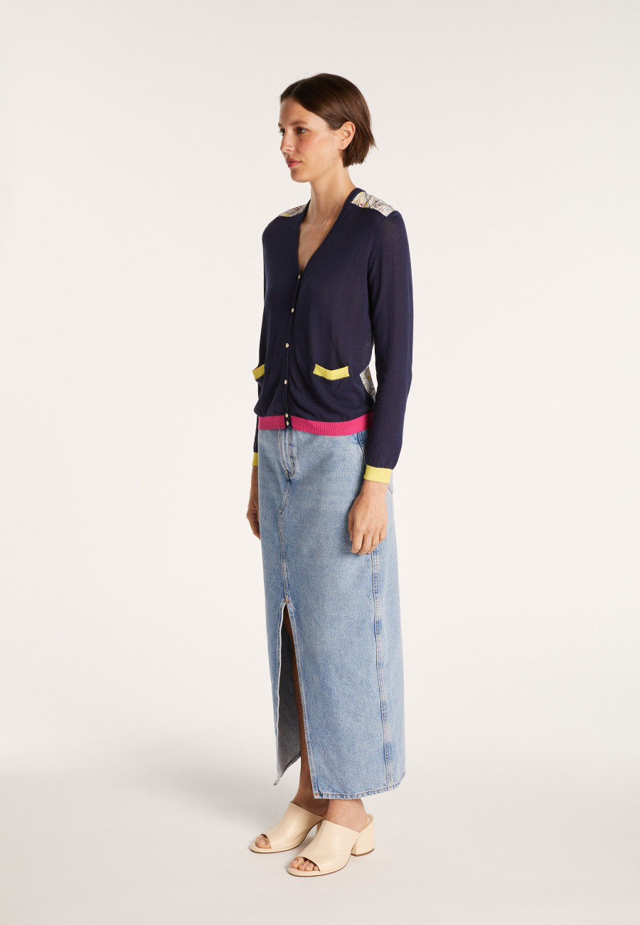 Maison Montagut x Maison Martin Morel silk and cotton cardigan - JEU