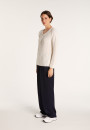Pull col V en soie laine coton - Bulle 6883 flamine - 15 Orange
