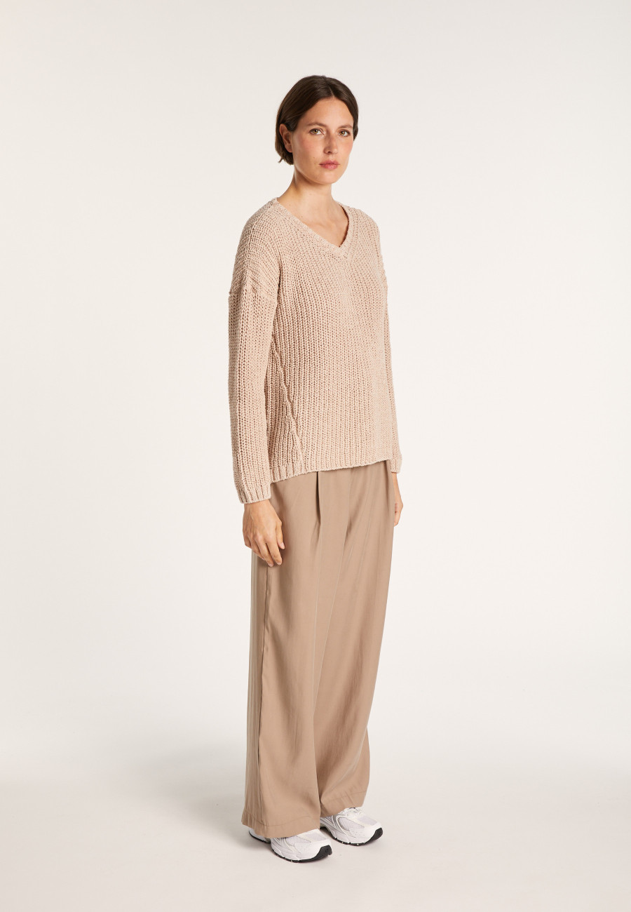 Ribbed knit V-neck sweater - Bulle